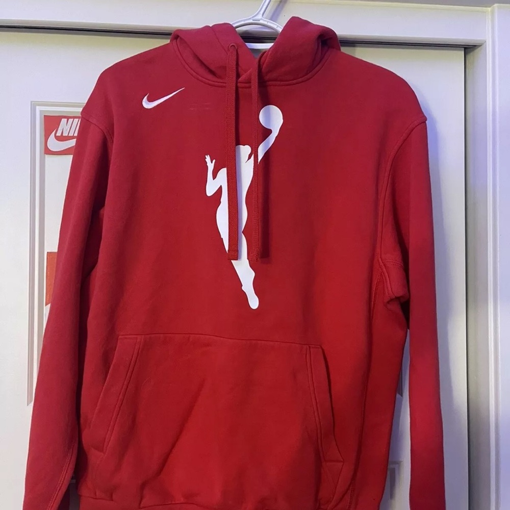 Nike Red Hoodie with White Logo